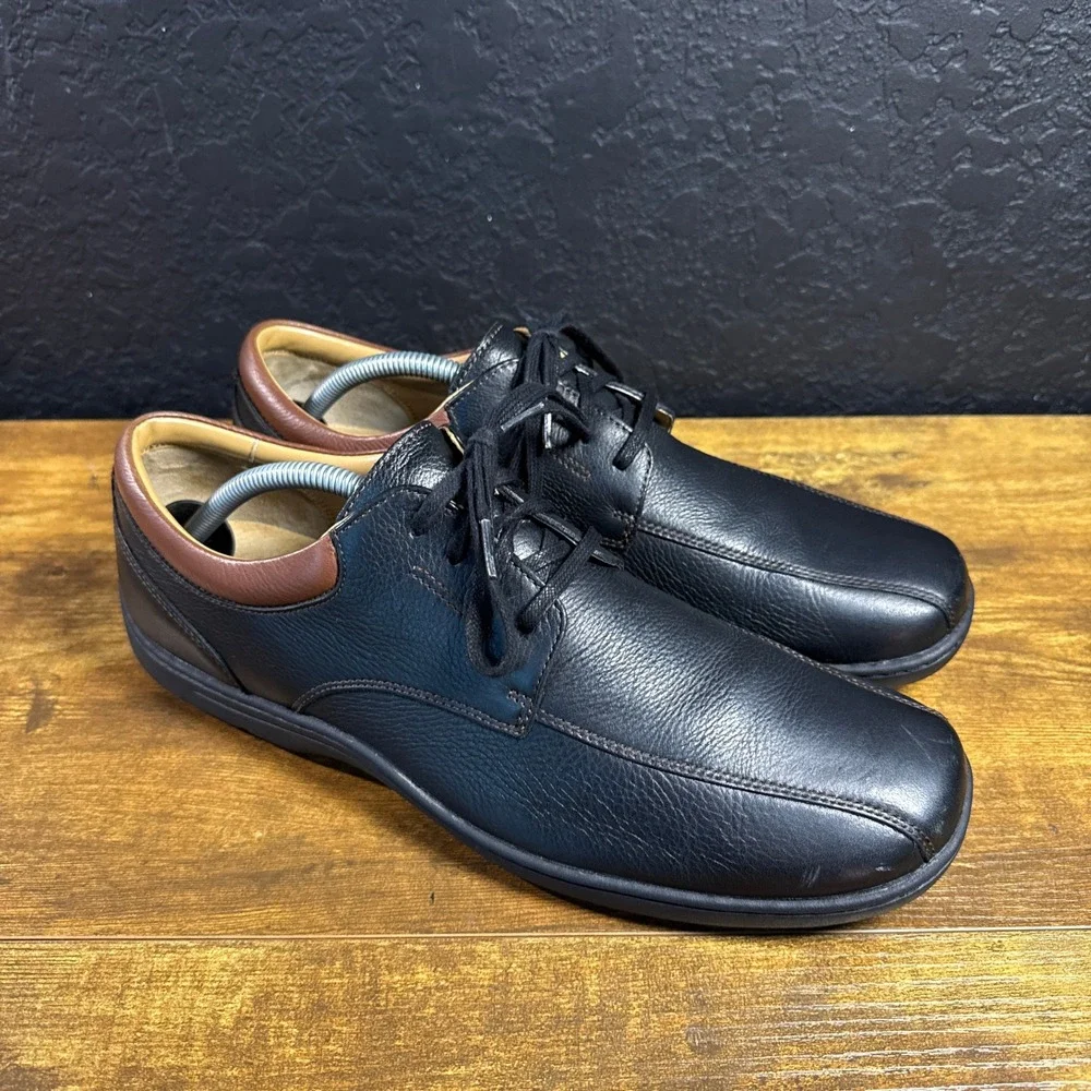 Cole Haan C12863 Black Brown Leather Oxford Shoes Mens 10.5 M